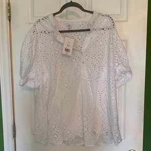 White eyelet blues with detachable cami.